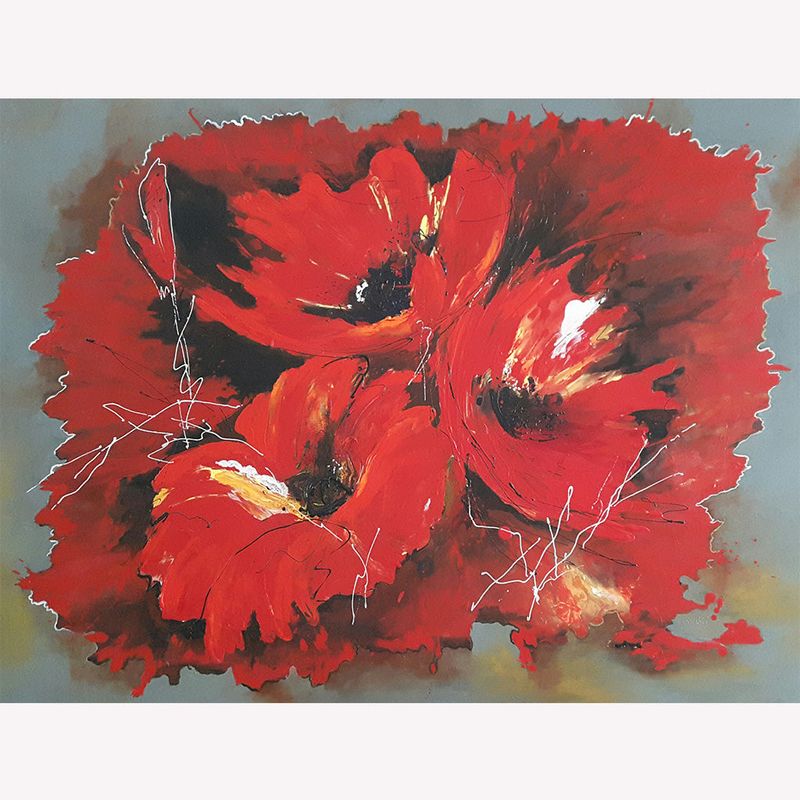 Abstract Poppies by Surbhi Soni