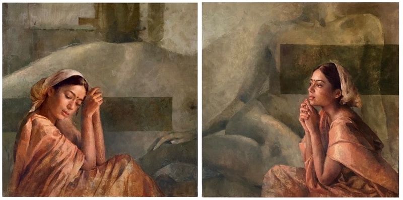 Hiatus- Diptych by Nilisha J Phad