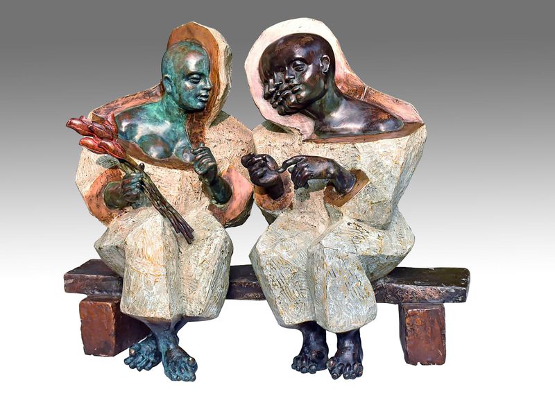 Two Men on a Bench by Arun Pandit