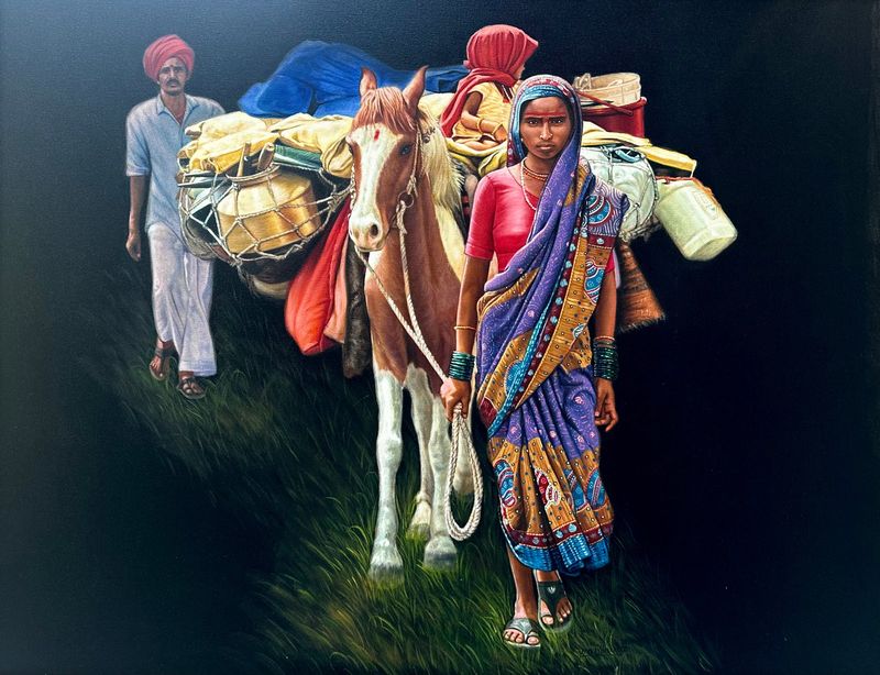 Village Scene by Yuvraj Patil