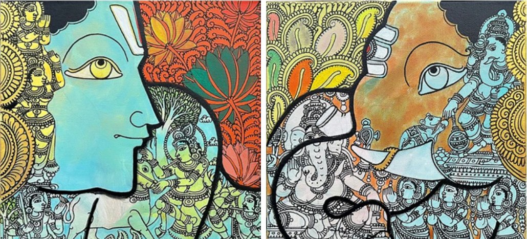 18 Ramesh Goriala Series of Hanuman, Ganesha & Vishnu, . each
