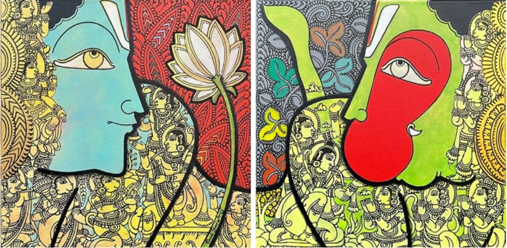 2066G660 6666G GEnIe Ramesh Goriala Series of Hanuman, Ganesha & Vishnu, . each