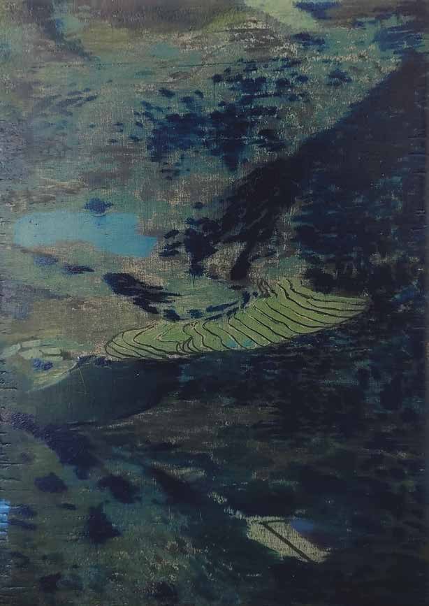 Untitled . Shatter Zone Oil on Board 6x8 in