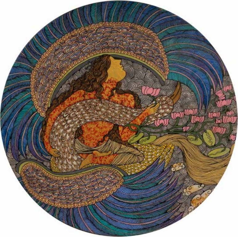 The Flight, with Pure Silver Leaf